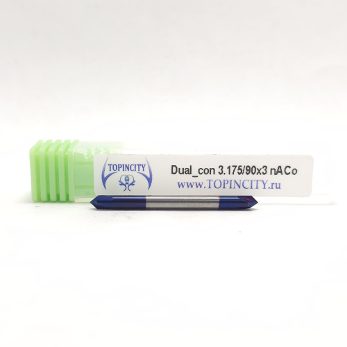 Dual_con 3.175/90x3 nACo - Фреза двойной конус Dual_con 3.175/90x3 nACo - Фреза двойной конус