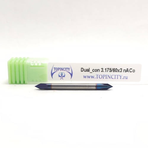 Dual_con 3.175/60x3 nACo - Фреза двойной конус Dual_con 3.175/60x3 nACo - Фреза двойной конус